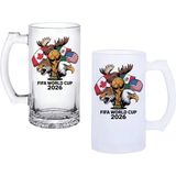 Ghostbastır Design Dünya Kupası Kulplu Bira Bardağı Buzlu Veya Şeffaf Seçenekli 056 - 500 ml