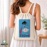 Ghostbastır Design Eeyore Büzgülü Keten Çanta C084 - Bej