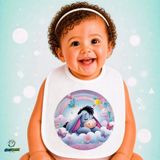 Ghostbastır Design Eeyore Keten Bebek Mama Önlüğü – Yumuşak, Emici, Yıkanabilir, Özel Tasarım P049 - Çok Renkli - 0+ Ay
