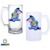 Ghostbastır Design Eeyore Kulplu Bira Bardağı Buzlu Veya Şeffaf Seçenekli 0287 - 500 ml