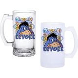 Ghostbastır Design Eeyore Kulplu Bira Bardağı Buzlu Veya Şeffaf Seçenekli 058 - 1 Adet - 500 ml