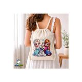 Ghostbastır Design Elsa Frozen Büzgülü Keten Çanta C092