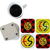 Ghostbastır Design Eskişehirspor Dekoratif Ahşap Bardak Altlığı Seti 0120 - 0 - 1 lt