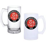 Ghostbastır Design Fatih Karagümrük Spor Kulplu Bira Bardağı Buzlu Veya Şeffaf Seçenekli 066 - 500 ml