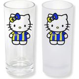 Ghostbastır Design Fenerbahçe Hello Kitty Buzlu / Buzsuz Seçenekli Rakı Bardağı – 1 Adet Şık Sunum Bardağı 0168 - 200 ml