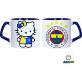 Ghostbastır Design Fenerbahçe Hello Kitty Kupa Bardak | Tek Adet 0692 - 1 Adet - 250 ml