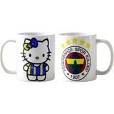 Ghostbastır Design Fenerbahçe Hello Kitty Kupa Bardak | Tek Adet K0110 - 1 Adet - 330 ml