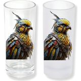Ghostbastır Design Fenerbahçe Kanarya Buzlu / Buzsuz Seçenekli Rakı Bardağı – 1 Adet Şık Sunum Bardağı 070 - Şeffaf - 200 ml