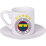 Ghostbastır Design Fenerbahçe Türk Kahvesi Fincanı 018 - Beyaz- Renkli - 0,60 ml