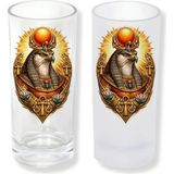 Ghostbastır Design Firavun Kartal Buzlu / Buzsuz Seçenekli Rakı Bardağı – 1 Adet Şık Sunum Bardağı 082 - Şeffaf - 200 ml