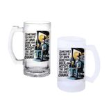 Ghostbastır Design Freud Bira Bardağı 500 cc Cam Buzlu veya Buzsuz Seçenekleriyle 089