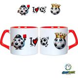 Ghostbastır Design Futbol Kupa Bardak | Tek Adet K0232 - Renkli - 330 ml