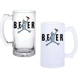 Ghostbastır Design Futurama Bender Kulplu Bira Bardağı Buzlu Veya Şeffaf Seçenekli 074 - 1 Adet - 500 ml