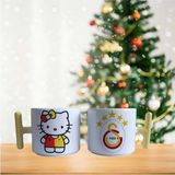Ghostbastır Design Galatasaray Hello Kitty Kupa Bardak | Tek Adet 0193 - 1 Adet - 250 ml