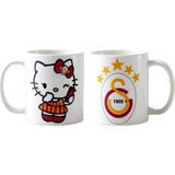 Ghostbastır Design Galatasaray Hello Kitty Kupa Bardak | Tek Adet K048 - Renkli - 330 ml