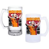 Ghostbastır Design Galatasaray Kulplu Bira Bardağı Buzlu Veya Şeffaf Seçenekli 090 - 500 ml