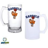Ghostbastır Design Garfield Kulplu Bira Bardağı Buzlu Veya Şeffaf Seçenekli 0288 - 1 Adet - 500 ml