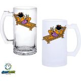 Ghostbastır Design Garfield Kulplu Bira Bardağı Buzlu Veya Şeffaf Seçenekli 0292 - 500 ml