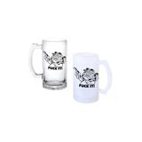 Ghostbastır Design Garfield Kulplu Bira Bardağı Buzlu Veya Şeffaf Seçenekli 076