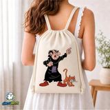 Ghostbastır Design Gargamel Büzgülü Keten Çanta C100 - Bej