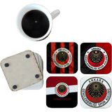 Ghostbastır Design Gençlerbirliği Spor Dekoratif Ahşap Bardak Altlığı Seti 0115 - 0 - 1 lt