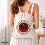 Ghostbastır Design Gençlerbirliği Spor Klubü Büzgülü Keten Çanta C101 - Bej