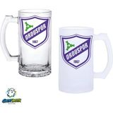 Ghostbastır Design Ghostbastır Desıgn Orduspor Kulplu Bira Bardağı Buzlu Veya Şeffaf Seçenekli 0331 - 1 Adet - 500 ml