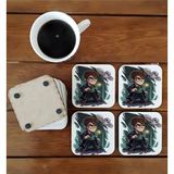 Ghostbastır Design Harry Potter Dekoratif Ahşap Bardak Altlığı Seti 035 - 0 - 1 lt