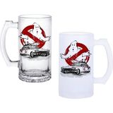 Ghostbastır Design Hayalet Avcıları Kulplu Bira Bardağı Buzlu Veya Şeffaf Seçenekli 0100 - 1 Adet - 500 ml