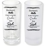 Ghostbastır Design Herkesi Mutlu Edemezsin Buzlu / Buzsuz Seçenekli Rakı Bardağı – 1 Adet Şık Sunum Bardağı 017 - Şeffaf - 200 ml