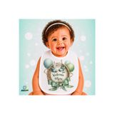 Ghostbastır Design Hoşgeldin Bebek Keten Bebek Mama Önlüğü – Yumuşak, Emici, Yıkanabilir, Özel Tasarım P058