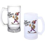 Ghostbastır Design Içenler Klubü Kulplu Bira Bardağı Buzlu Veya Şeffaf Seçenekli 0105 - 500 ml