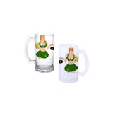 Ghostbastır Design İrish Pub Girl Kulplu Bira Bardağı Buzlu Veya Şeffaf Seçenekli 0110