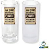 Ghostbastır Design Işinize Bakın Buzlu / Buzsuz Seçenekli Rakı Bardağı – 1 Adet Şık Sunum Bardağı 0250 - 200 ml