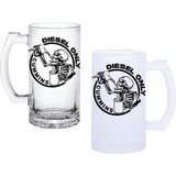 Ghostbastır Design Iskelet Kulplu Bira Bardağı Buzlu Veya Şeffaf Seçenekli 0117 - 500 ml