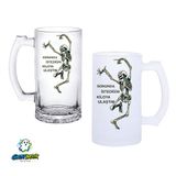 Ghostbastır Design İskelet Kulplu Bira Bardağı Buzlu veya Şeffaf Seçenekli 0301