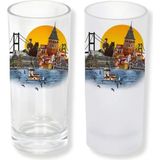 Ghostbastır Design Istanbul Buzlu / Buzsuz Seçenekli Rakı Bardağı – 1 Adet Şık Sunum Bardağı 0160 - Şeffaf - 200 ml