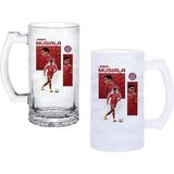 Ghostbastır Design Jamal Musiala Kulplu Bira Bardağı Buzlu Veya Şeffaf Seçenekli 0123 - 500 ml