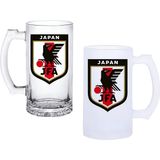Ghostbastır Design Japonya Milli Takımı Kulplu Bira Bardağı Buzlu Veya Şeffaf Seçenekli 0125 - 1 Adet - 500 ml