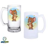 Ghostbastır Design Jerry Kulplu Bira Bardağı Buzlu Veya Şeffaf Seçenekli 0302 - 500 ml