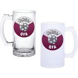 Ghostbastır Design Katar Milli Takımı Kulplu Bira Bardağı Buzlu Veya Şeffaf Seçenekli 0134 - 1 Adet - 500 ml