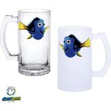 Ghostbastır Design Kayıp Balık Dory Kulplu Bira Bardağı Buzlu Veya Şeffaf Seçenekli 0306 - 500 ml