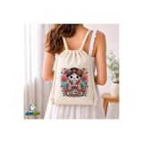 Ghostbastır Design Kedi Annesi Büzgülü Keten Çanta C135 GHSTBSTRCNT135