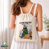 Ghostbastır Design Kedili Büzgülü Keten Çanta C138 - Bej