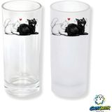 Ghostbastır Design Kedili Buzlu / Buzsuz Seçenekli Rakı Bardağı – 1 Adet Şık Sunum Bardağı 0287 - Şeffaf - 200 ml