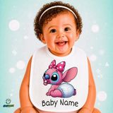 Ghostbastır Design Kişiye Özel Angel Keten Bebek Mama Önlüğü – Yumuşak, Emici, Yıkanabilir, Özel Tasarım P065 - Çok Renkli - 0+ Ay