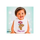 Ghostbastır Design Kişiye Özel Ayıcıklı Keten Bebek Mama Önlüğü – Yumuşak, Emici, Yıkanabilir, Özel Tasarım P070