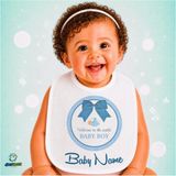 Ghostbastır Design Kişiye Özel Baby Boy Keten Bebek Mama Önlüğü – Yumuşak, Emici, Yıkanabilir, Özel Tasarım P072 - Çok Renkli - 0+ Ay