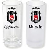 Ghostbastır Design Kişiye Özel Beşiktaş Buzlu / Buzsuz Seçenekli Rakı Bardağı – 1 Adet Şık Sunum Bardağı 030 - 200 ml