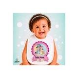 Ghostbastır Design Kişiye Özel Bluey Keten Bebek Mama Önlüğü – Yumuşak, Emici, Yıkanabilir, Özel Tasarım P075